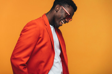 Smiling fashion model