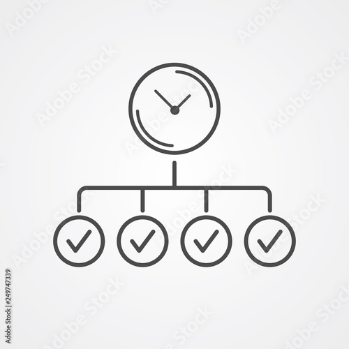 Time planing vector icon sign symbol