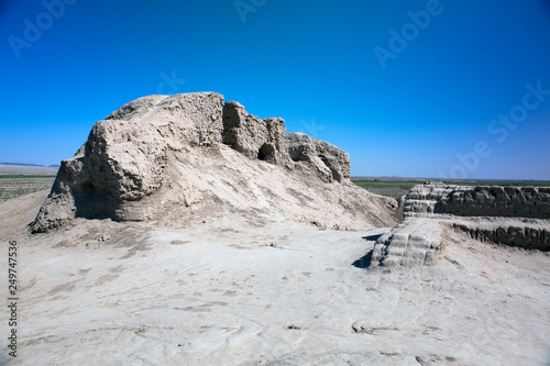 Ancient settlement Toprak-Kala- clay fortress..