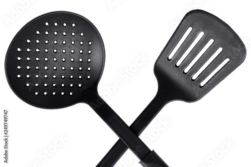 Slotted spoon and spatula