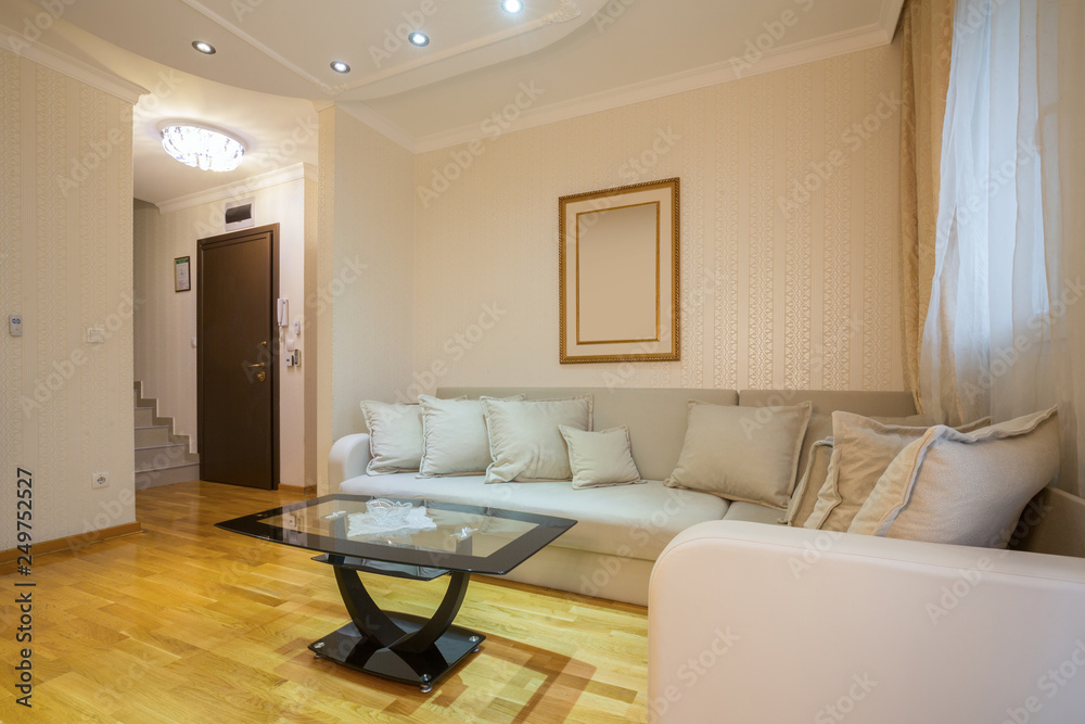 Fototapeta premium Interior of a loft apartmet living room