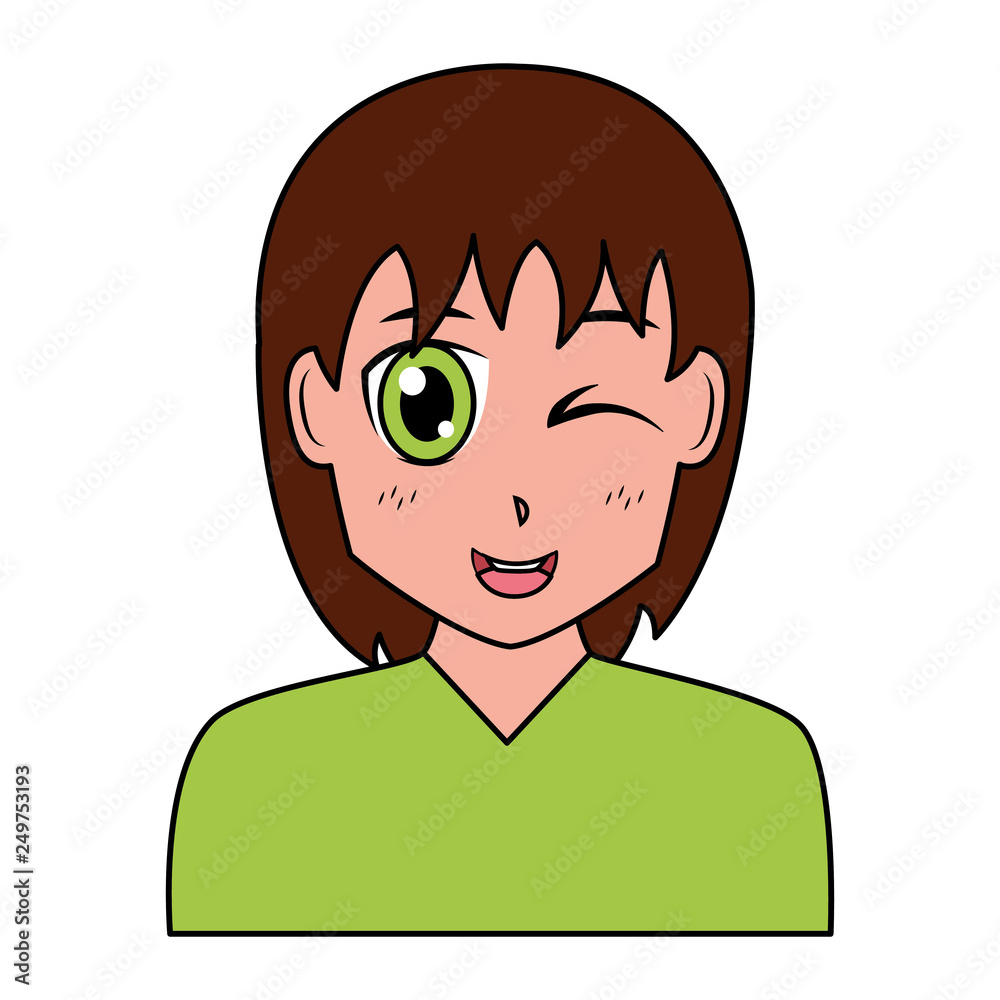anime girl manga portrait anime girl manga portrait