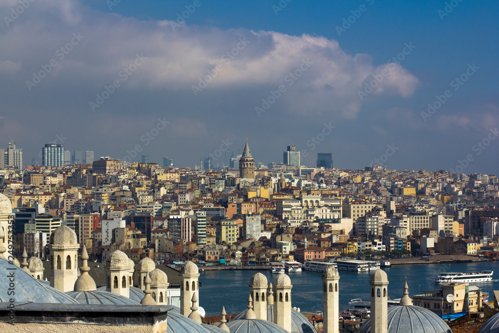 Obraz premium view on istanbul acros bosphorus