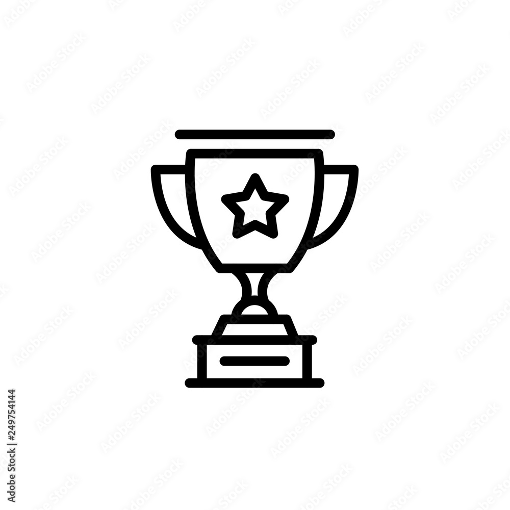 Trophy cup black icon line Trophy cup black icon line