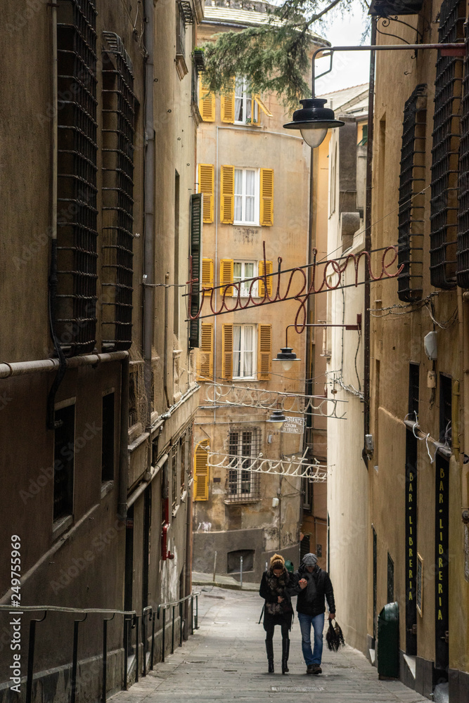 City alley in Genova