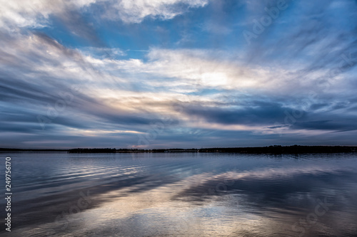 Sunset at a lake in Oklahoma. © crotonoil
