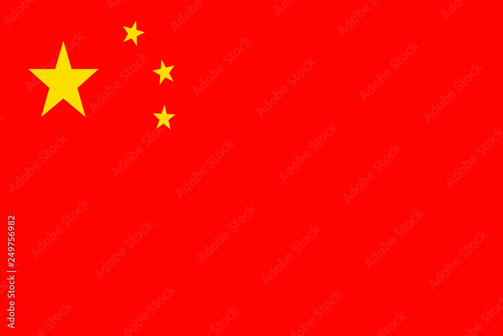 Flag of the People's Republic of China - chinese flag - Vector, illustration. Flag of the People's Republic of China - chinese flag - Vector, illustration.