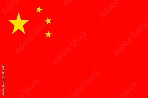 Flag of the People's Republic of China - chinese flag - Vector, illustration.