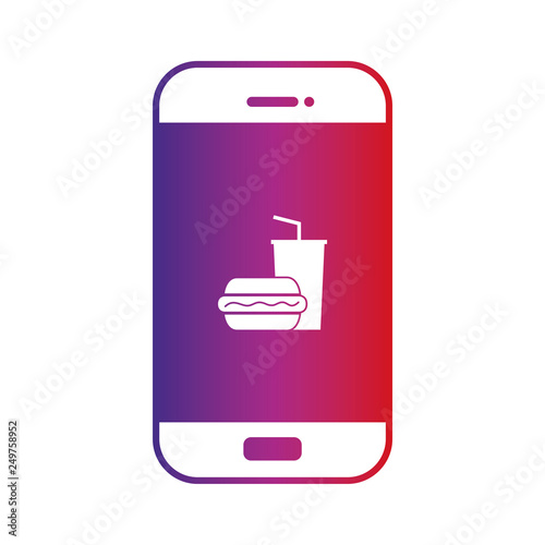 Fast Food Smartphone - Piktogramm - Symbol - Icon - Verlauf photo