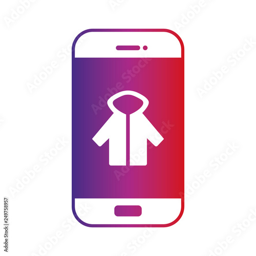 Smartphone - Piktogramm - Symbol - Icon - Verlauf - Jacke