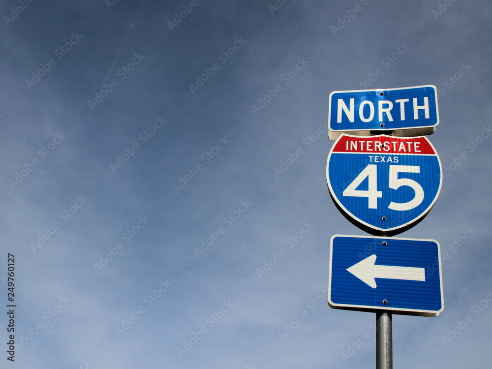 Road number traffic sign on blue sky Road number traffic sign on blue sky
