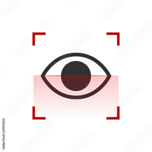Eye scan icon,eye scanner, ...