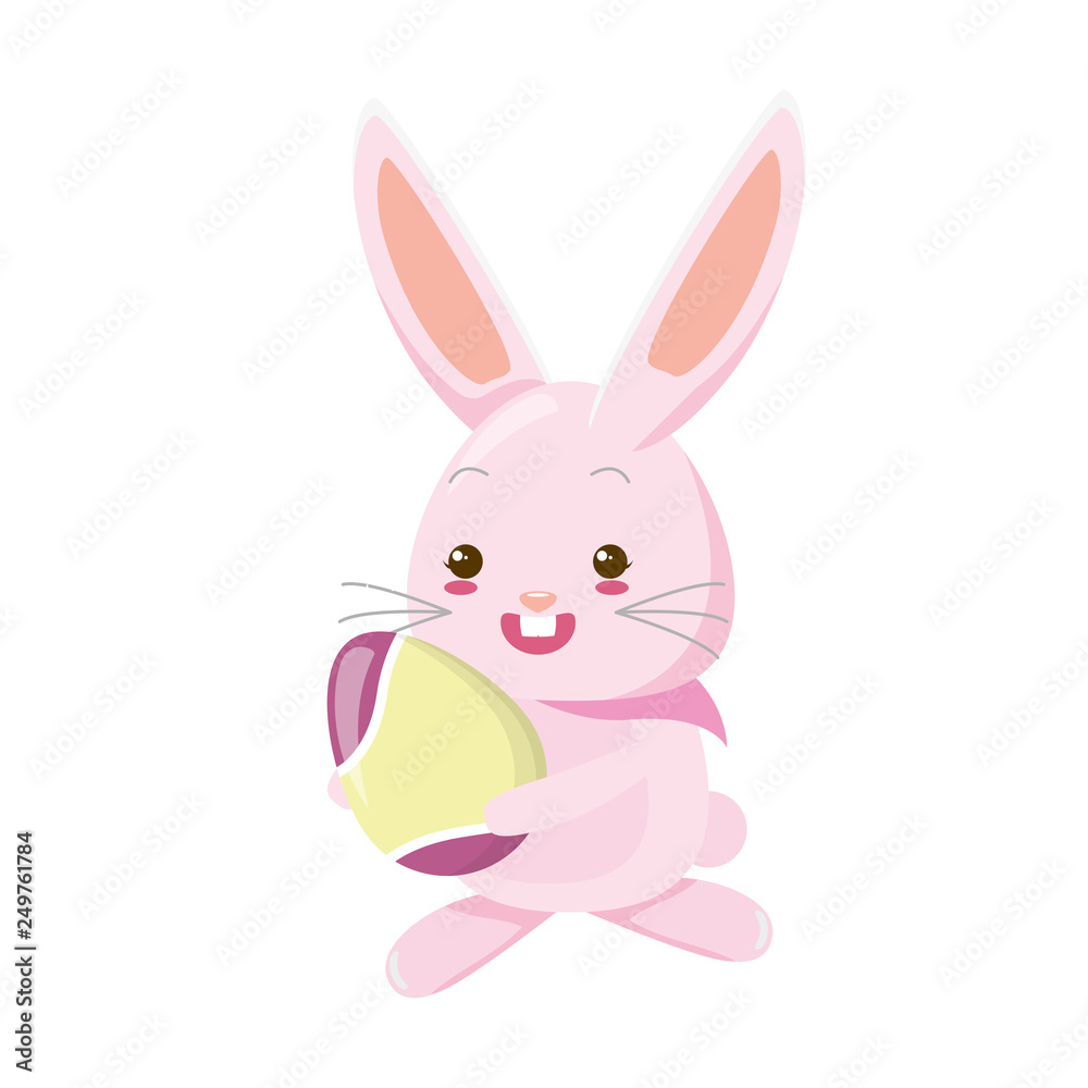 cute rabbit with easter egg cute rabbit with easter egg