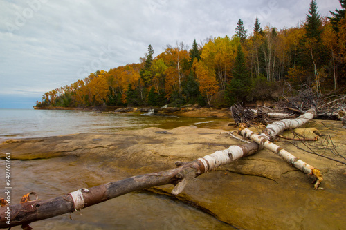 Elliot Falls in Autumn, Pictured Rocks National Lakeshore, Michigan photo