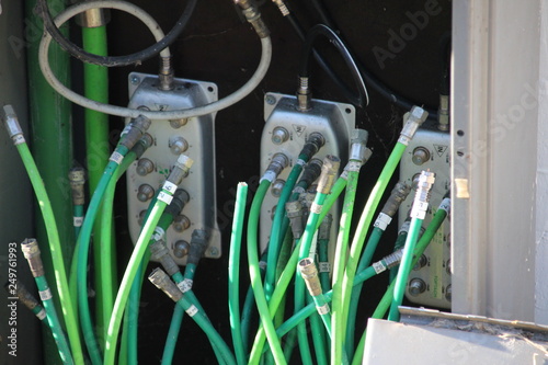 internet and cable coax cables replaced by glass fiber to speed up connection in Gouda the Netherlands
