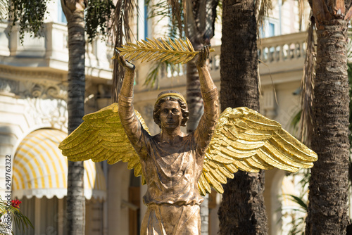 bronze statue of an angel photo