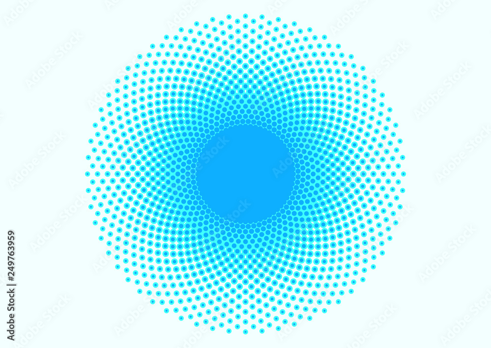 Abstract Blue Circle Background, Vector Graphics