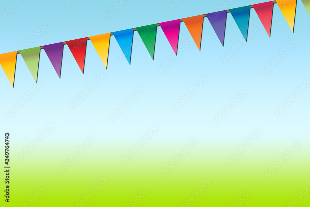 Fototapeta premium Anniversary flags for celebration - vector.