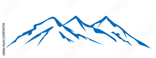 Mountain ridge with many peaks - for stock