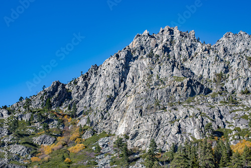 Granite Monolith Above Lake Tahoe California