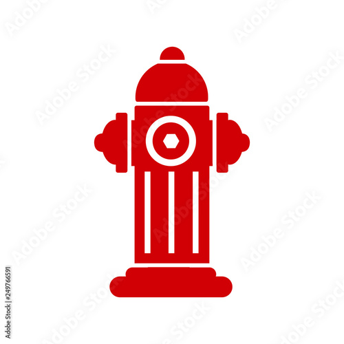 Red fire hydrant icon isolated – stock vector