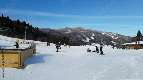 ski resort in winter