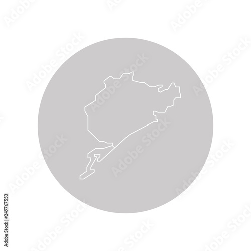Nürburgring Nordschleife - Piktogramm - Symbol - Icon - Kreis - grau
