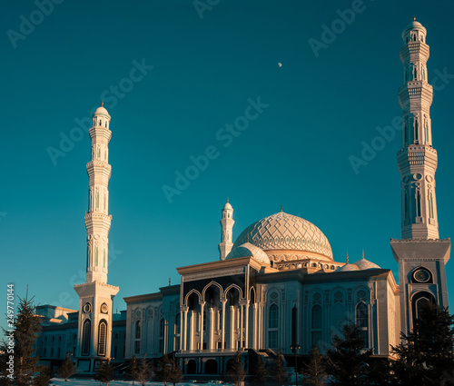 View on Hazrat Sultan Mosque in Astana Kazakhstan photo