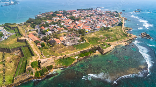 Fototapeta Naklejka Na Ścianę i Meble -  Aerial. Galle city view. Sri Lanka.