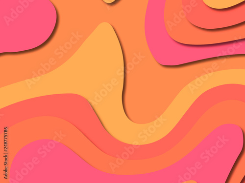 Colorful carving art.Paper cut abstract background with paper cut shapes. Template design layout for business presentations, flyers, posters, invitations