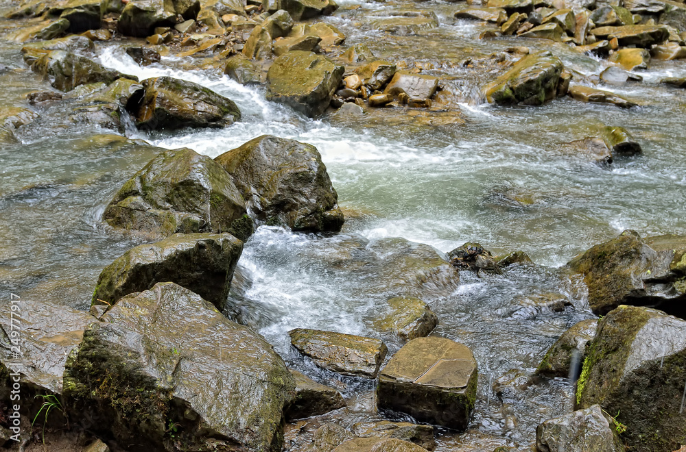 Cascades on the river Kamyanka, Carpathian mountains, Ukraine. Captured in late august Cascades on the river Kamyanka, Carpathian mountains, Ukraine. Captured in late august