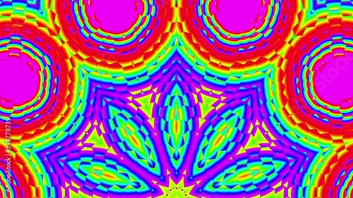 Fast Psychedelic Color Cycle Hexagonal Pattern Colorful Kaleidoscope 3
