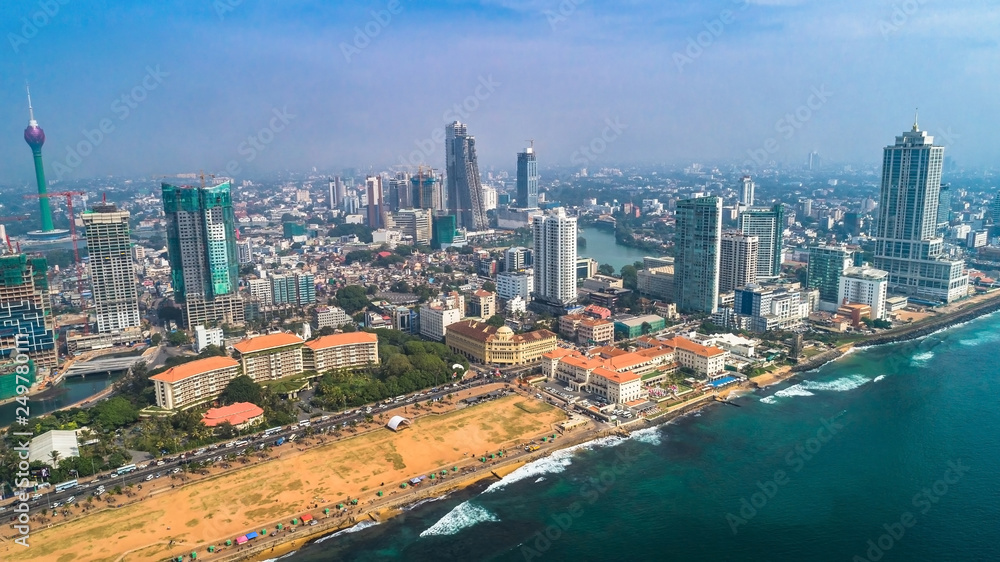 Aerial. Colombo - commercial capital and largest city of Sri Lanka.