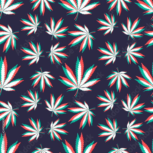 cannabis seamless pattern illustration vector