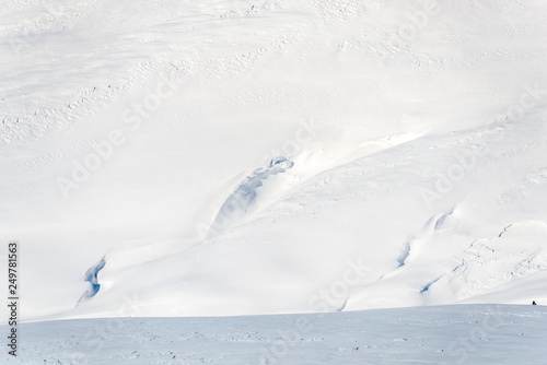 Winter snow traces