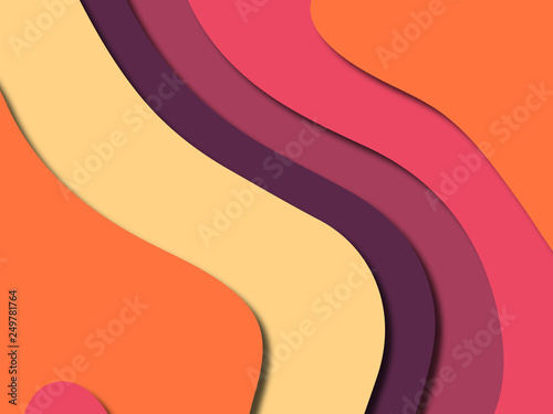 Colorful carving art.Paper cut abstract background with paper cut shapes. Template design layout for business presentations, flyers, posters, invitations