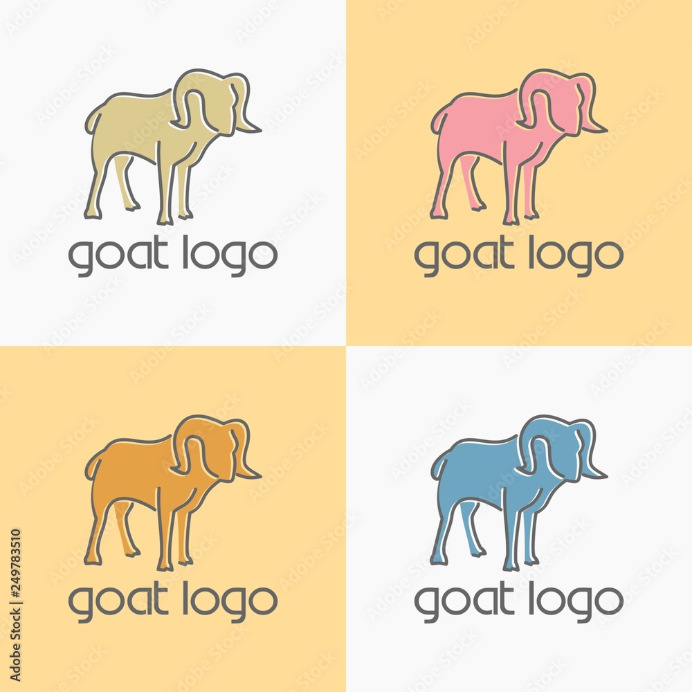 Obraz premium simple goat logo