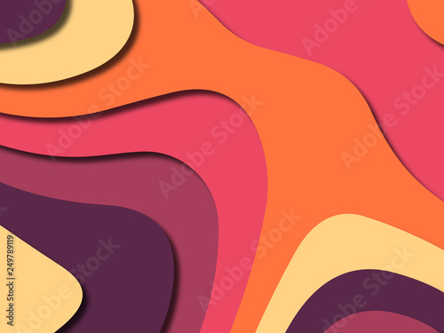 Colorful carving art.Paper cut abstract background with paper cut shapes. Template design layout for business presentations  flyers  posters  invitations