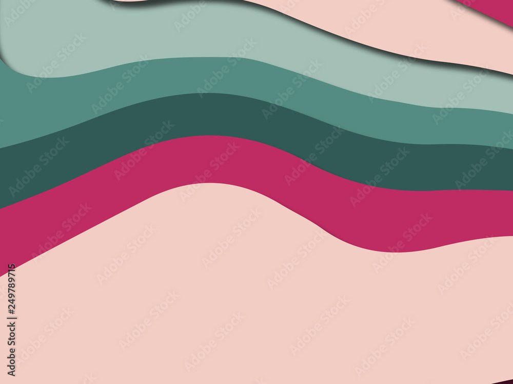 Naklejka premium Colorful carving art.Paper cut abstract background with paper cut shapes. Template design layout for business presentations, flyers, posters, invitations