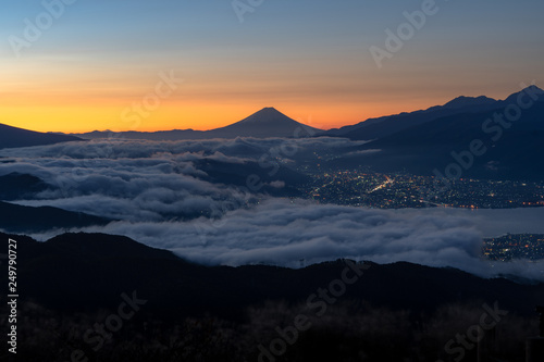 Fuji Sunrise with fog © Joshua