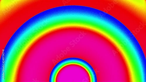 Psychedelic Color Cycle Arch Circles Burst VJ Background 2