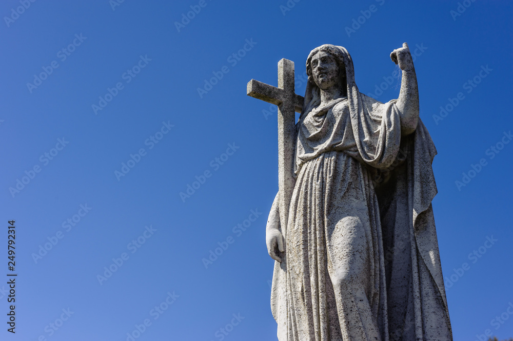 A Statue at Saint Mary's Cemetery
