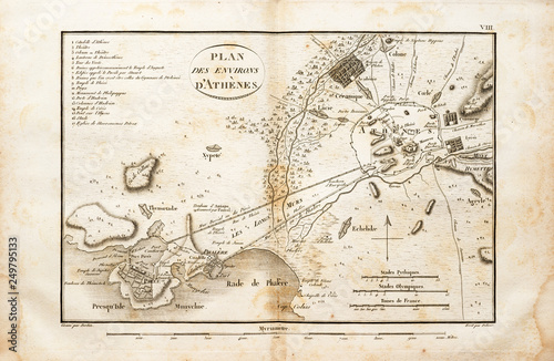 Old Map Of Athens Area