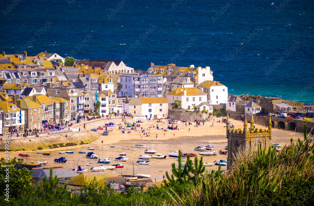 St Ives - a beautiful town at the English coast of Cornwall