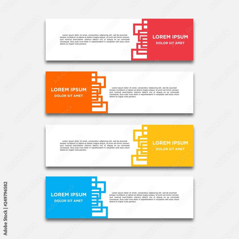 Vector abstract geometric design banner web template