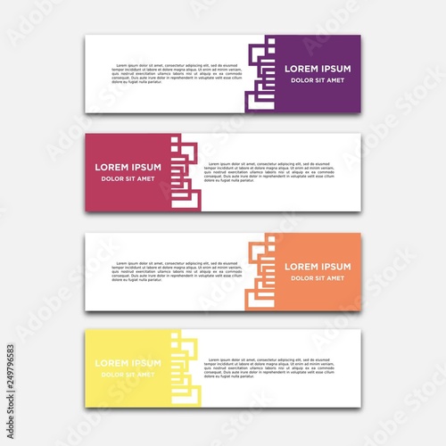 Vector abstract geometric design banner web template