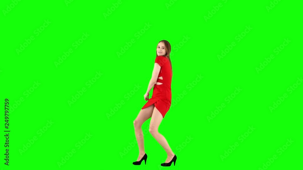 Female Dancer on Green Screen
