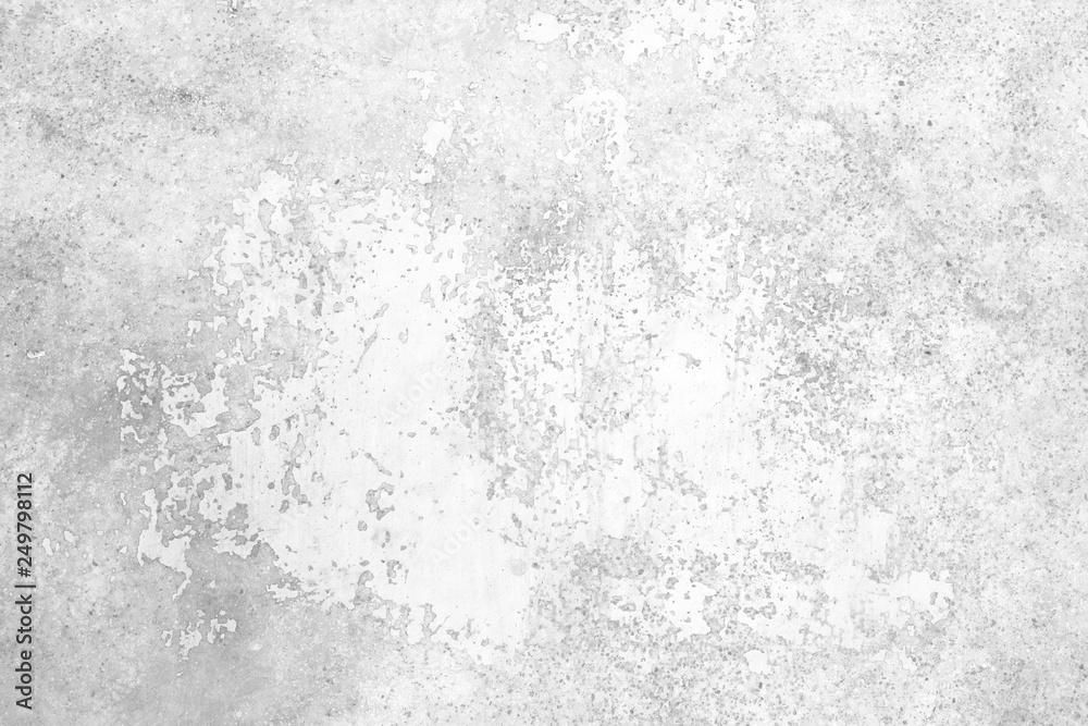 Grunge concrete wall white and grey color for texture background