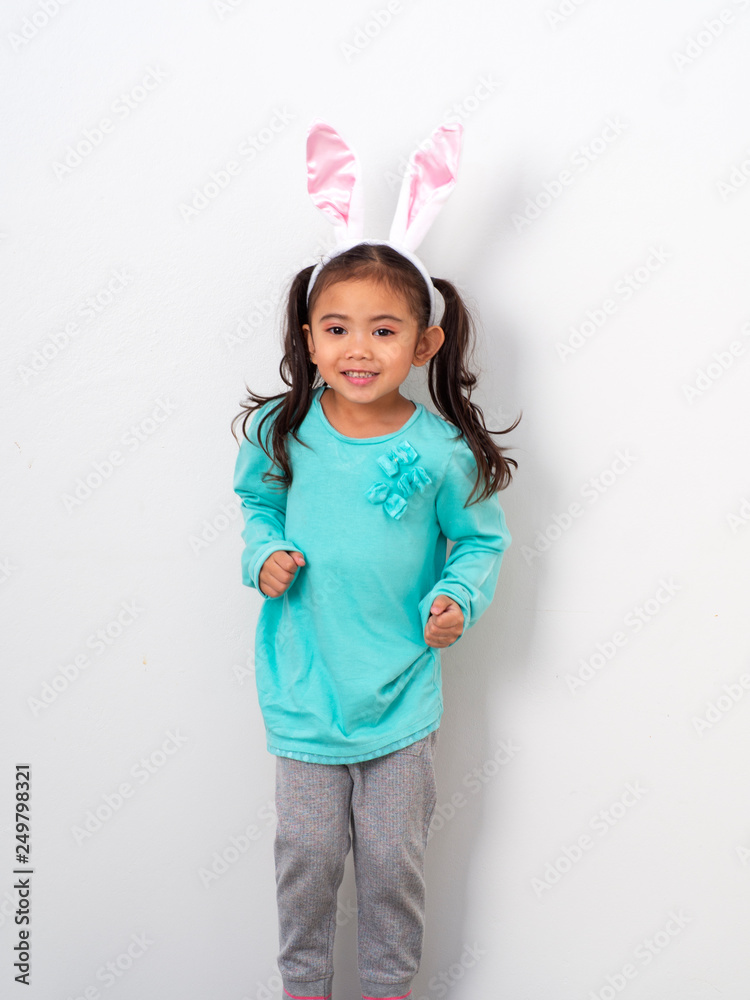 Easter holiday fo happy little girl Easter holiday fo happy little girl