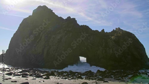 Keyhole Rock Big Sur Sunset